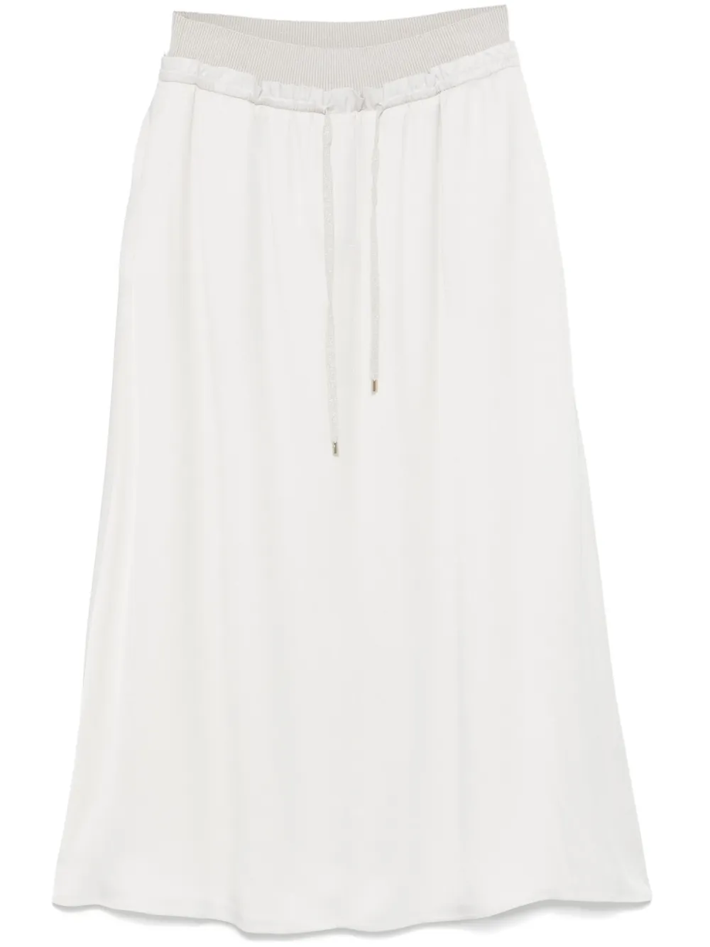 drawstring midi skirt