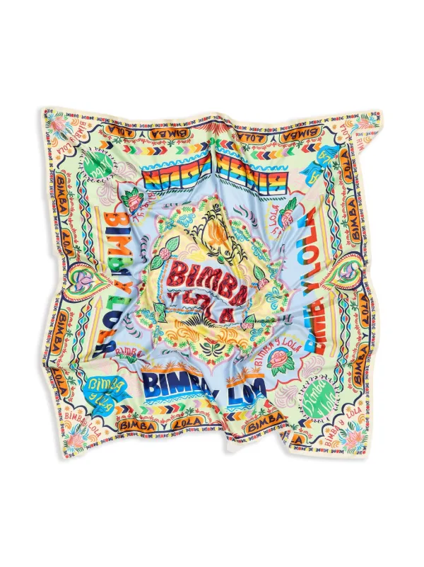 【BIMBA Y LOLA】パグプリントスカーフ Bimba y Lola プリント スカーフ | ホワイト | FARFETCH JP