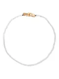 Bimba y Lola logo-charm faux-pearl necklace - Gold