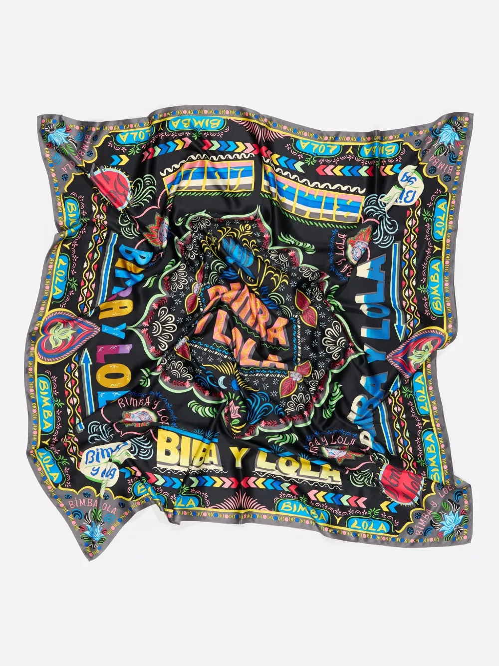 Bimba y Lola Sjaal met print Zwart