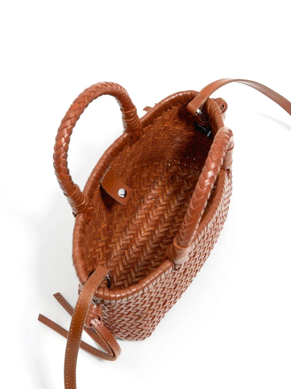 Bimba y Lola Geweven shopper Bruin