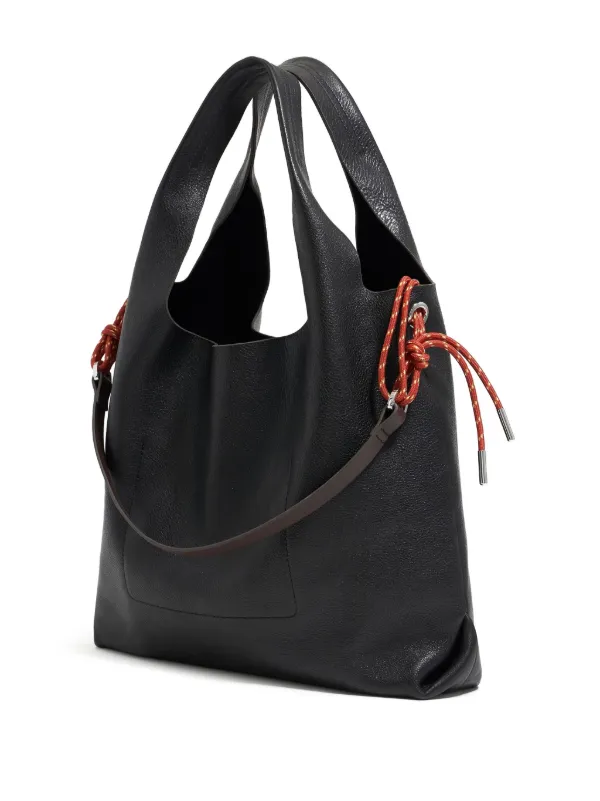 Bimba y Lola Large Paper Tote Bag | Black | FARFETCH
