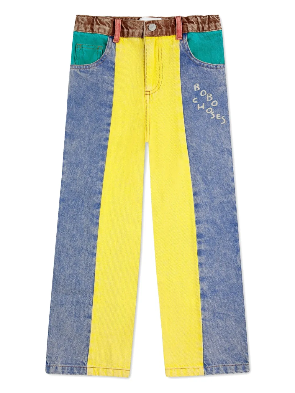 Bobo Choses colour-block jeans | Blue | Image 1