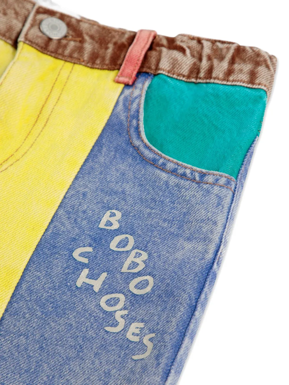 Bobo Choses Jeans met colourblocking Blauw