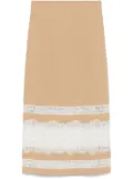 Lorena Antoniazzi lace-trimmed midi shirt - Neutrals