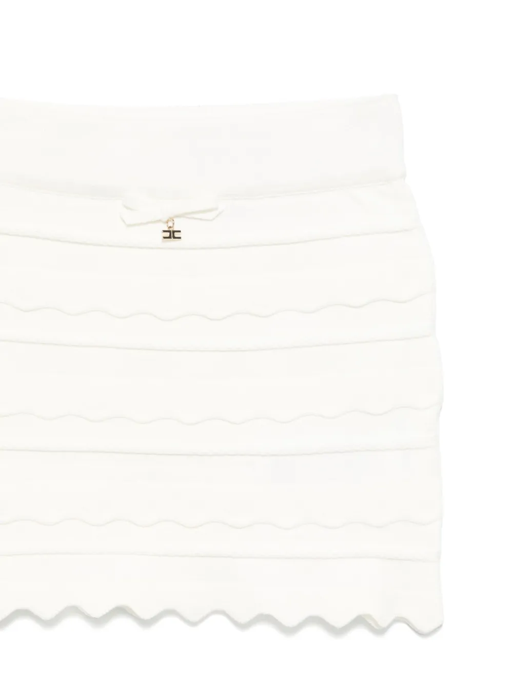 Elisabetta Franchi La Mia Bambina Rok met logo-afwerking Wit
