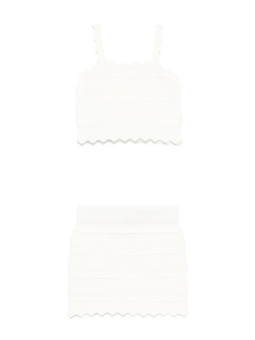 Elisabetta Franchi La Mia Bambina Rok met logo-afwerking Wit