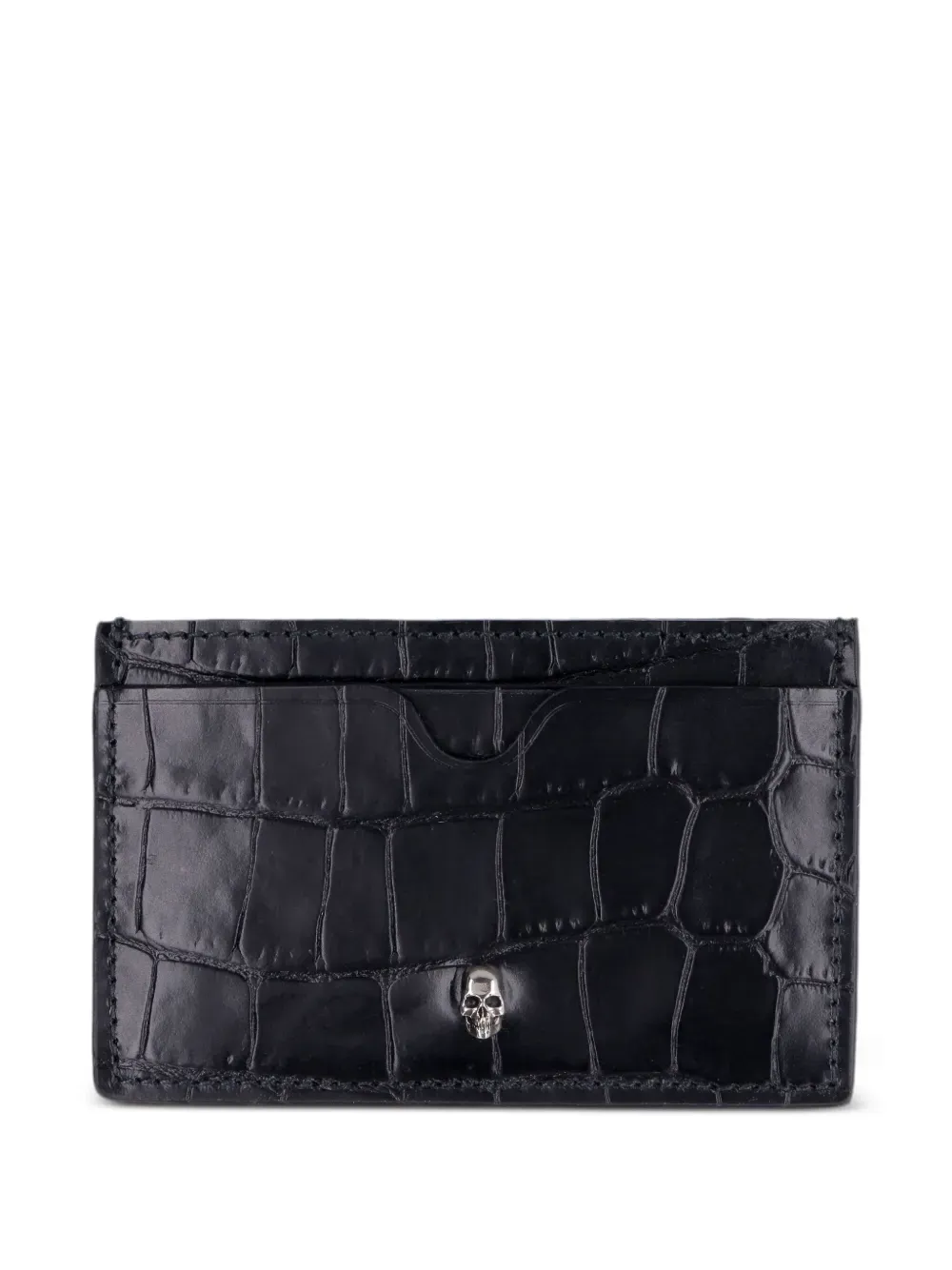 Alexander McQueen crocodile-embossed card holder