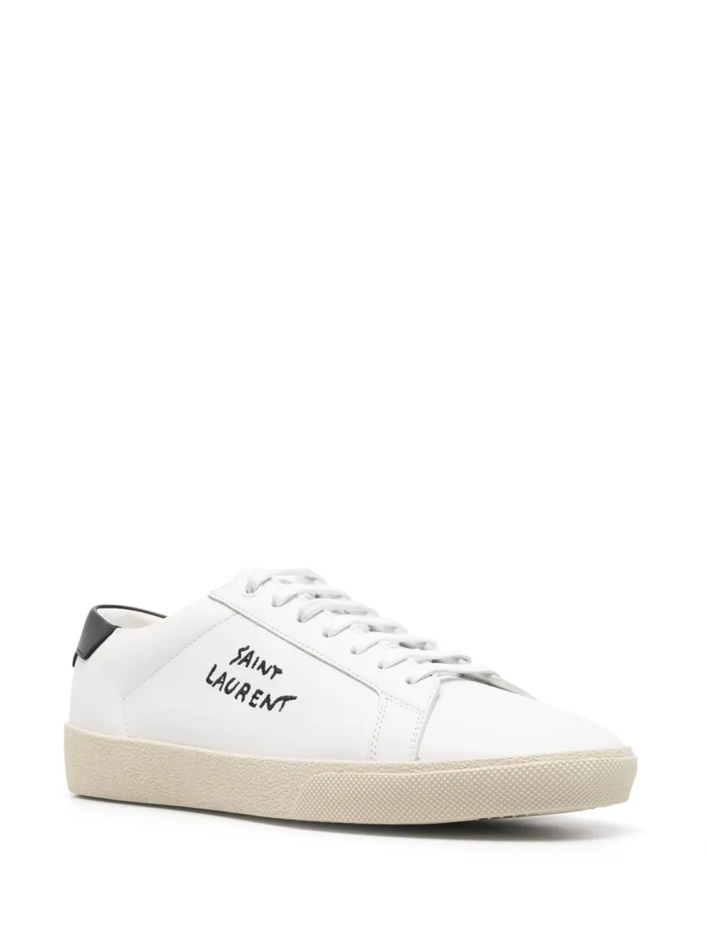 Saint Laurent logo-embroidered low-top sneakers White