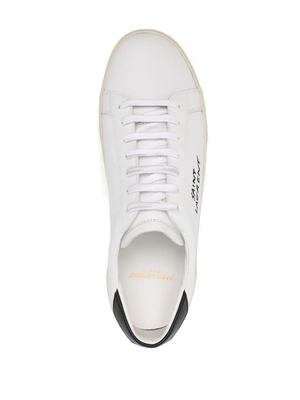Saint Laurent logo-embroidered low-top sneakers White