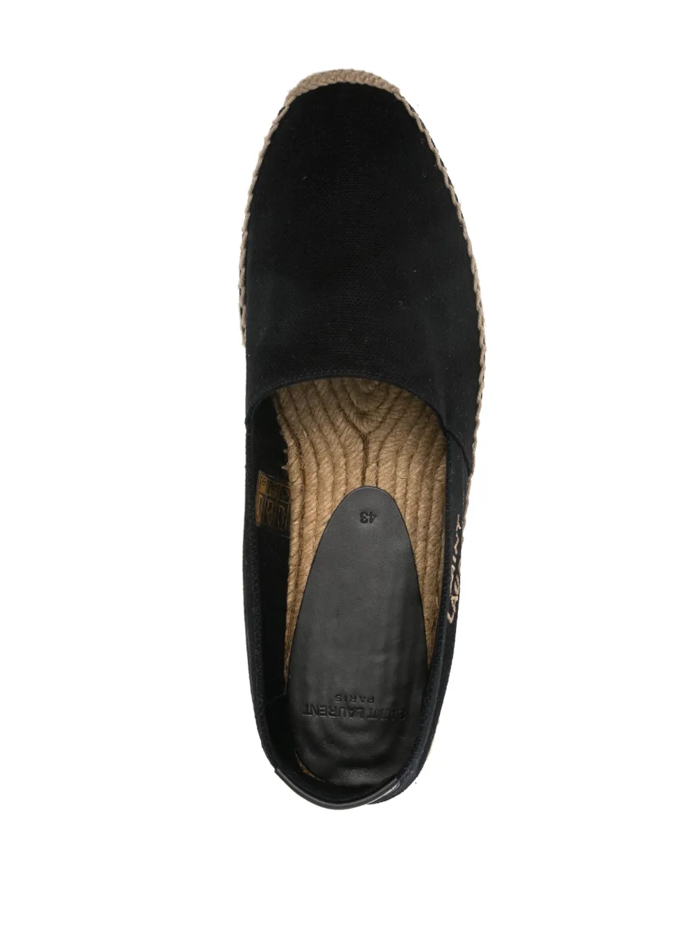 Saint Laurent logo-embroidered espadrilles Black