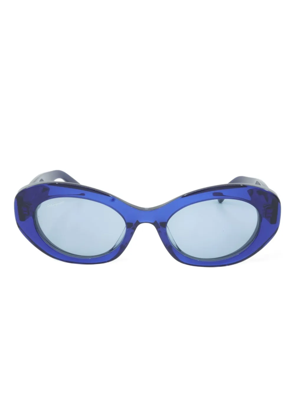 Ferragamo oval-frame sunglasses | Blue | Image 1