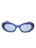 Ferragamo oval-frame sunglasses - Blue