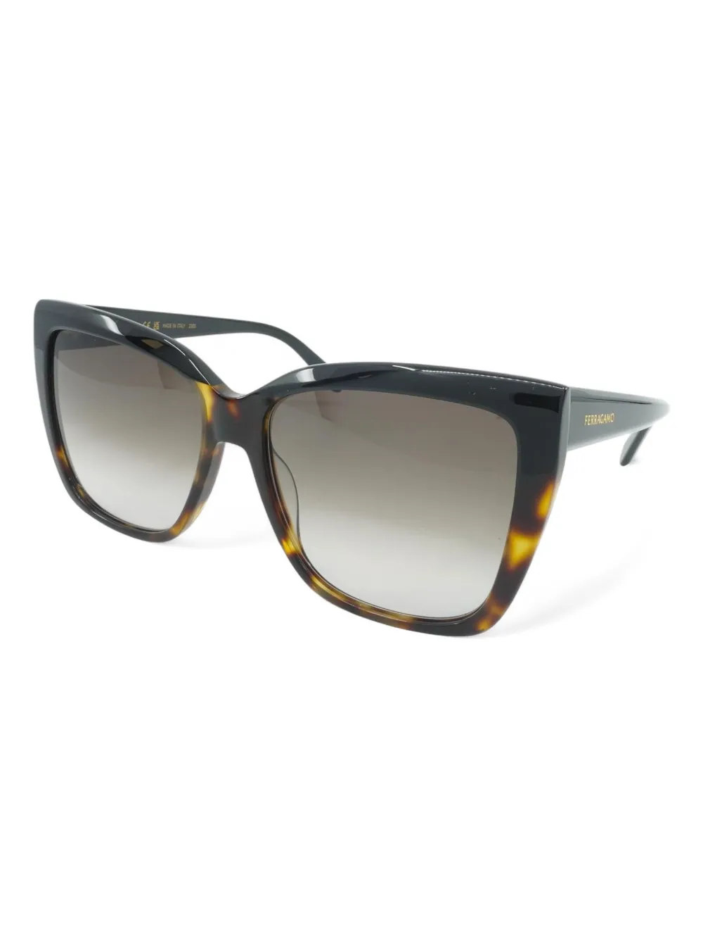 FERRAGAMO EYEWEAR BUTTERFLY-FRAME "BLACK" SUNGLASSES