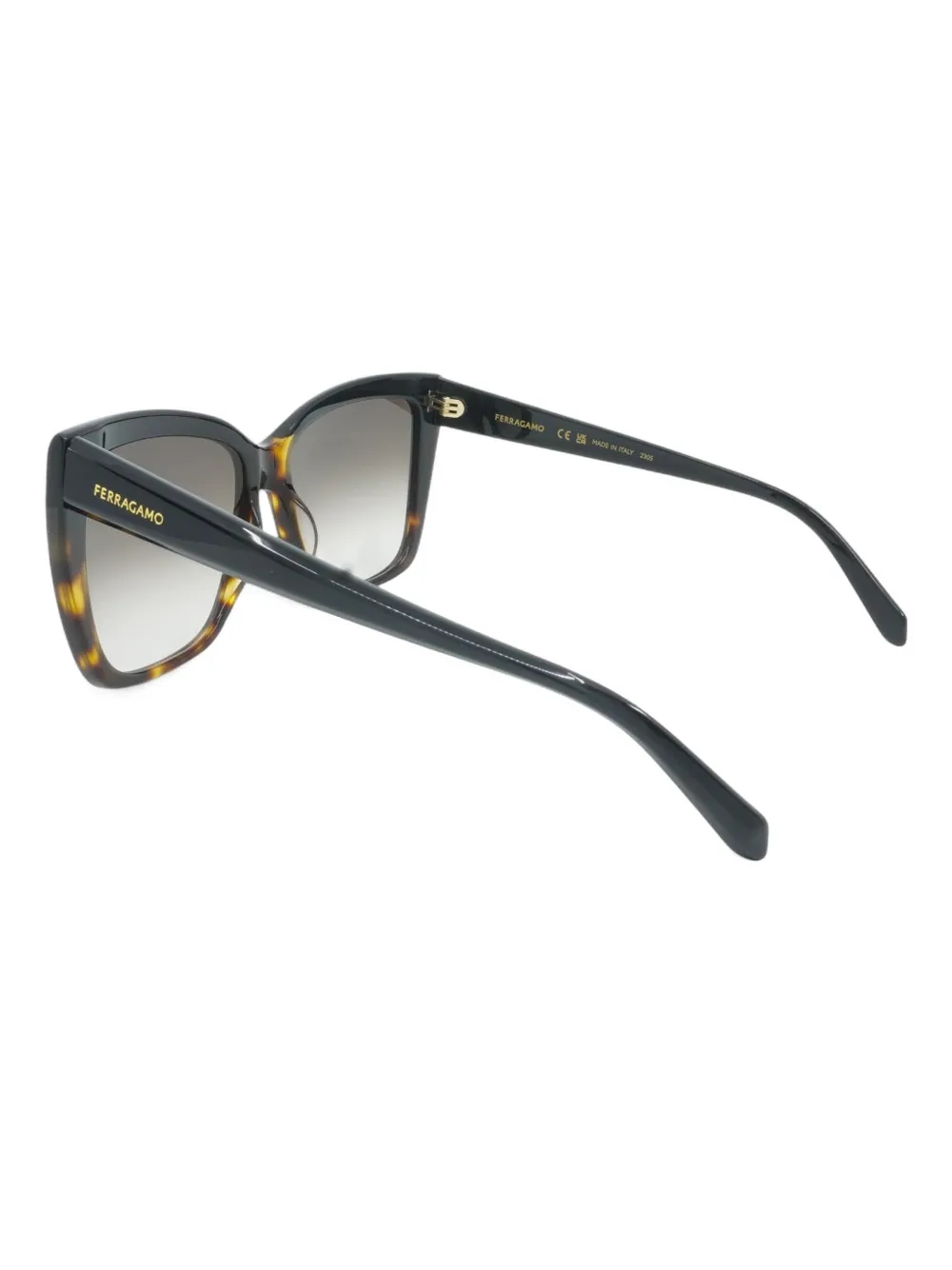 FERRAGAMO EYEWEAR BUTTERFLY-FRAME "BLACK" SUNGLASSES