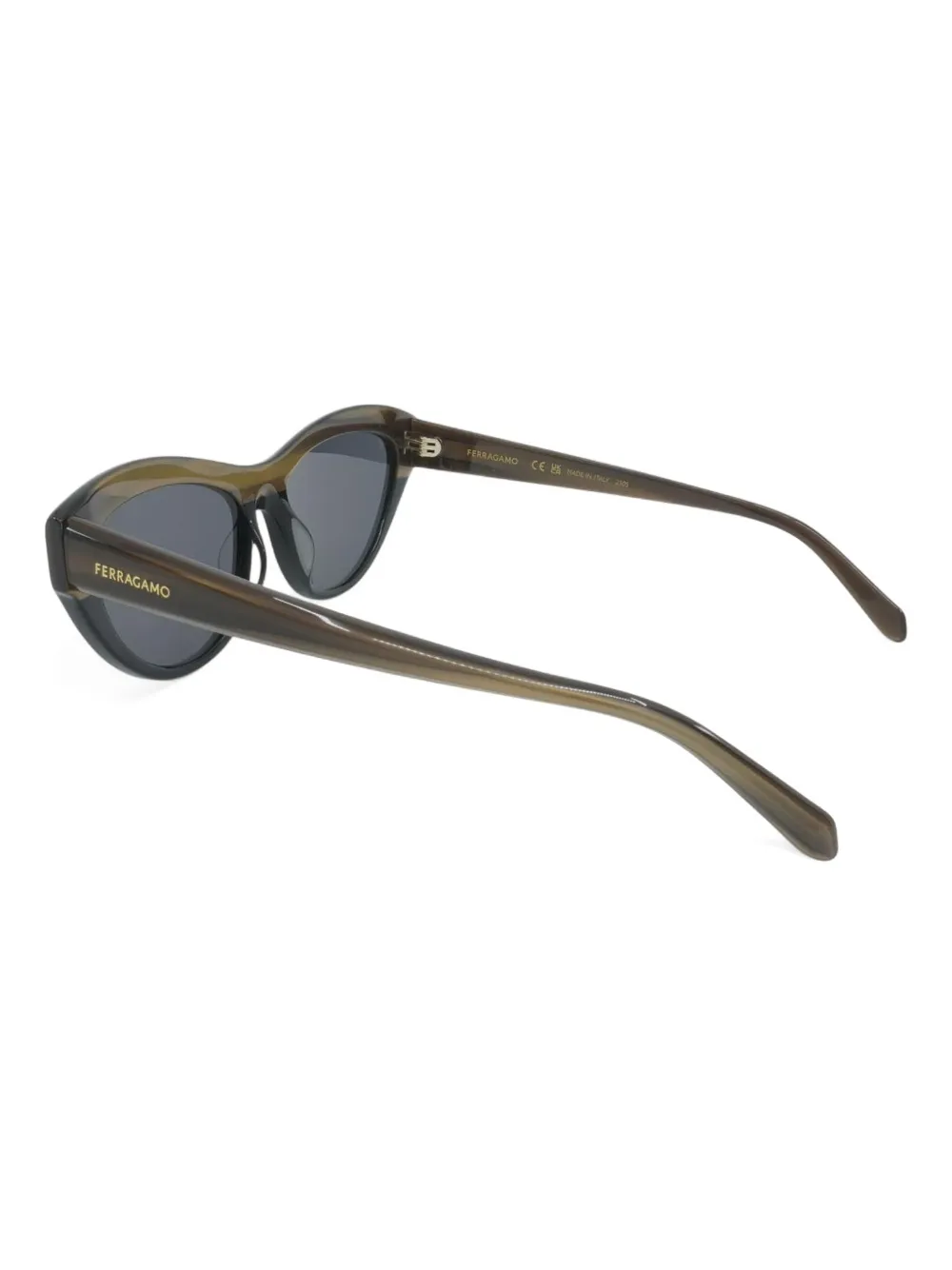 Ferragamo Eyewear Zonnebril met cat-eye montuur Bruin