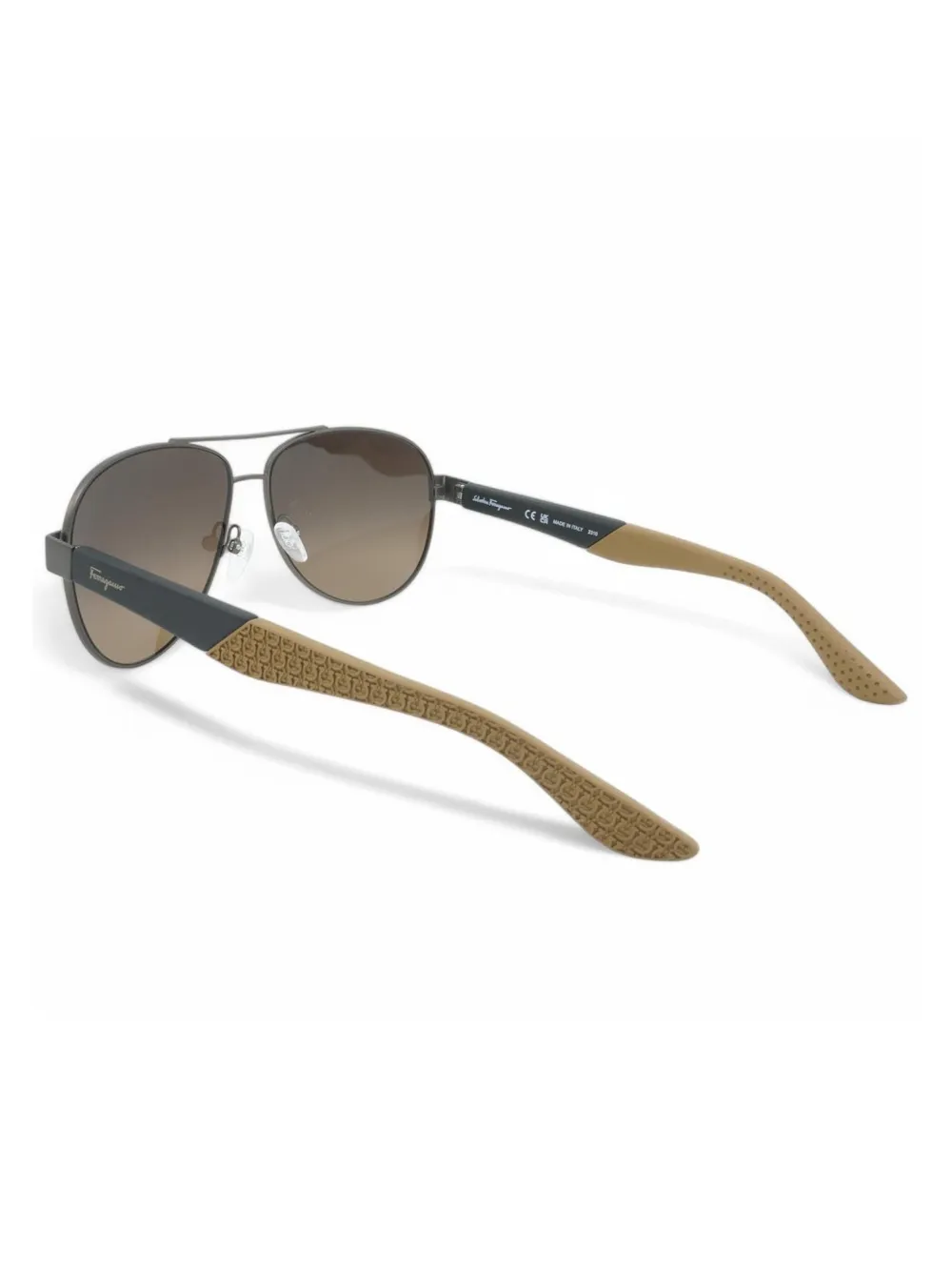 Ferragamo Eyewear Zonnebril met piloten montuur Grijs