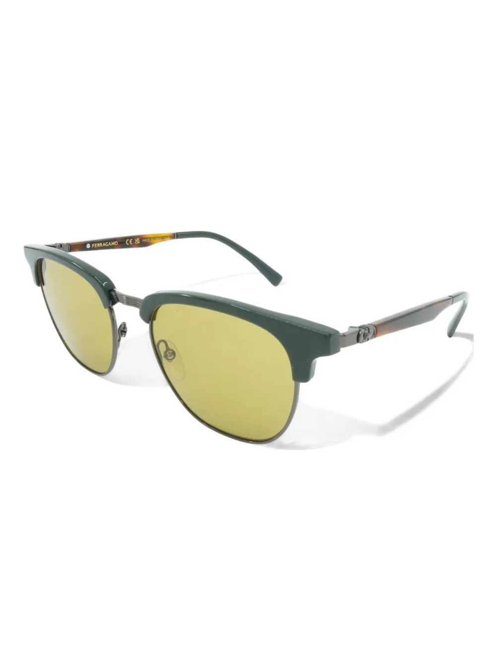 FERRAGAMO EYEWEAR CLUBMASTER-FRAME SUNGLASSES