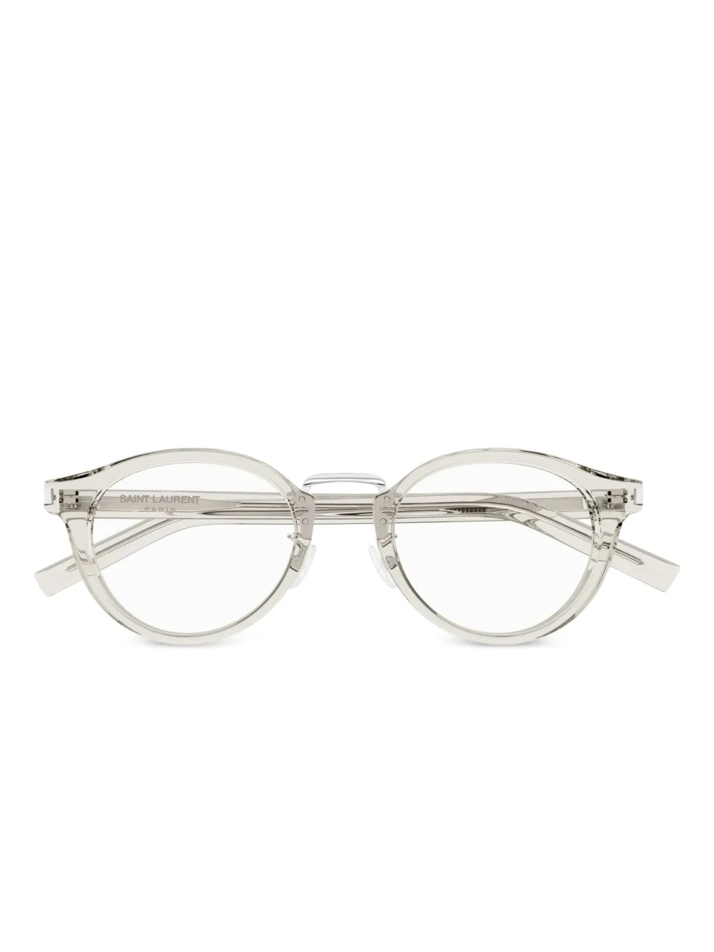 Saint Laurent Eyewear Brille mit rundem Gestell - Grau