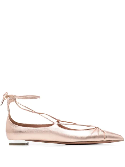 Aquazzura ballerines en cuir - Rose - Aquazzura - Modalova