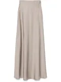 Daniele Fiesoli satined midi skirt - Grey