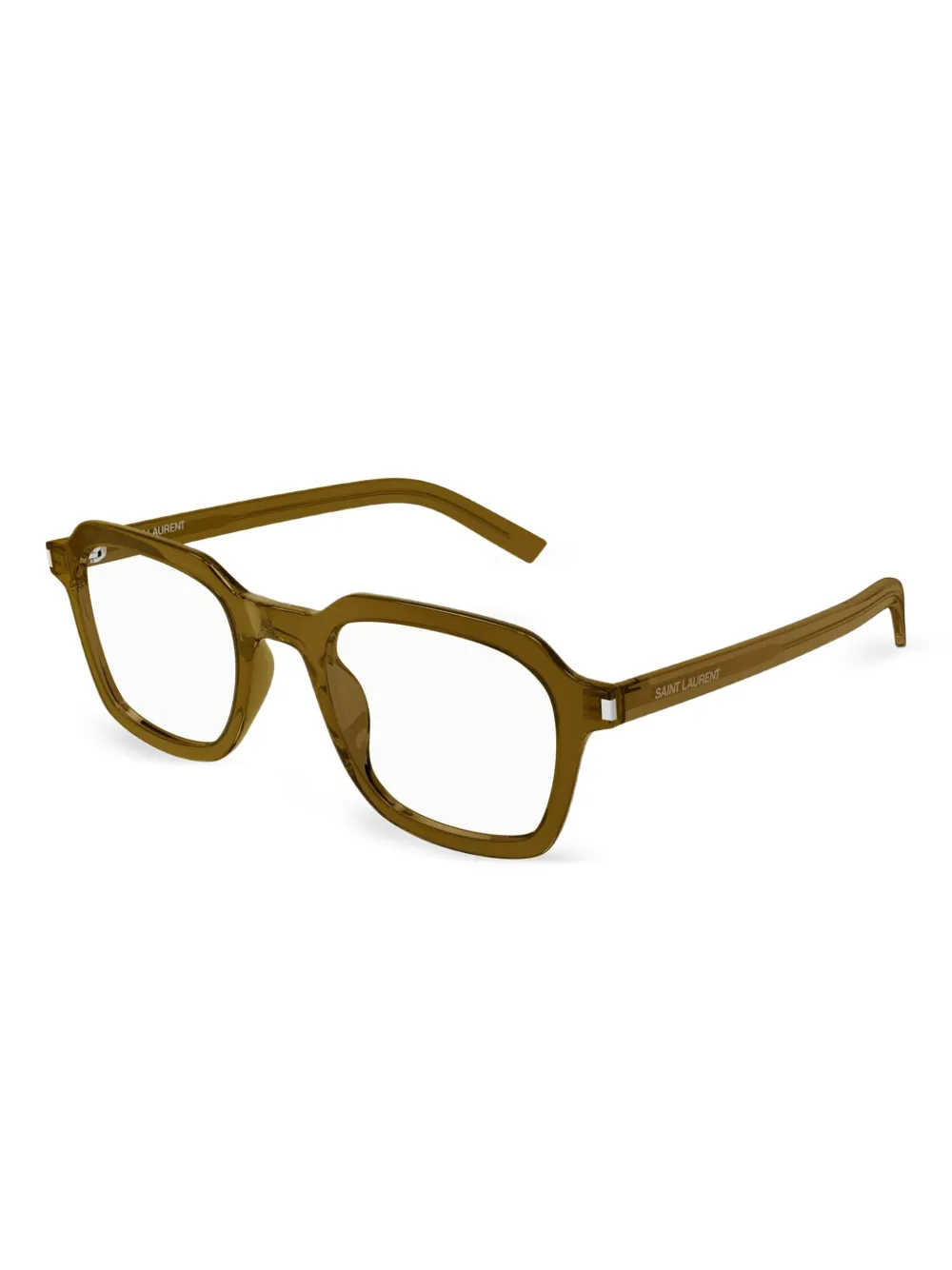 Saint Laurent Eyewear Bril met vierkant montuur Bruin