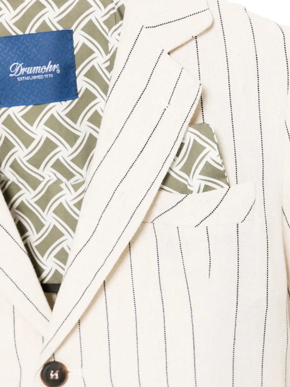 Drumohr Kids Gestreepte blazer Beige