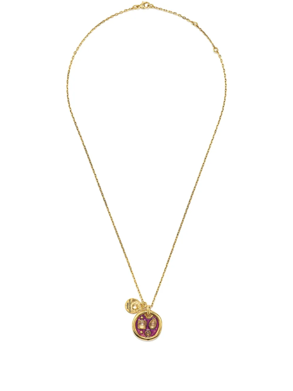 Goossens Boucle Cocktail Thin Pendant Necklace In Gold