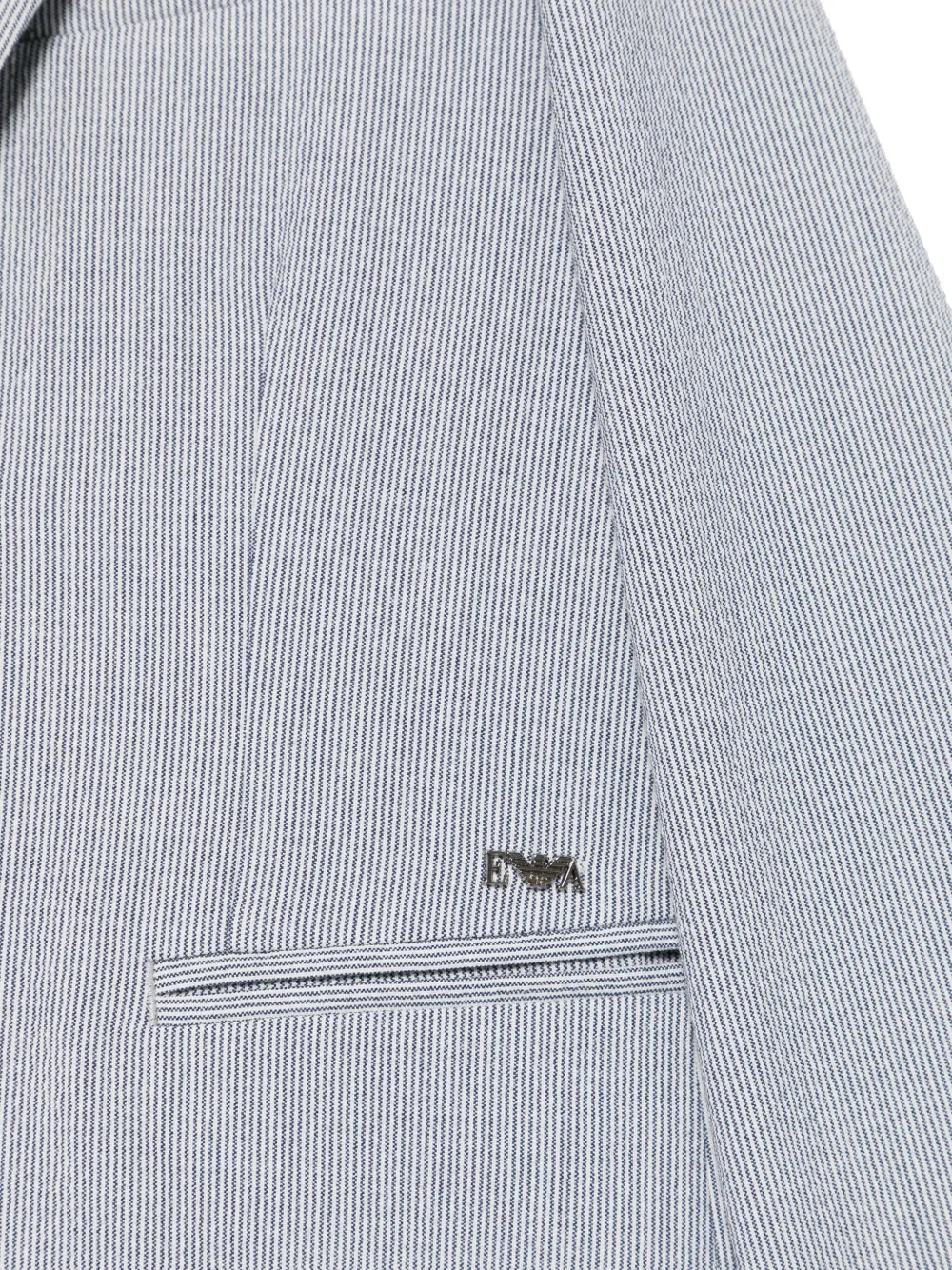 Emporio Armani Kids Gestreepte blazer Blauw