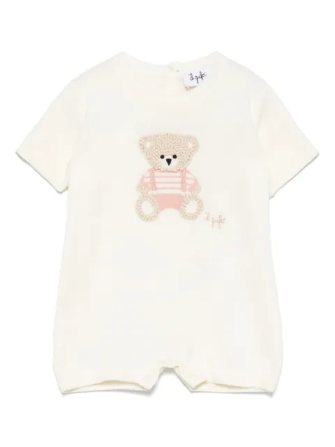 Il Gufo bear-embroidered body 