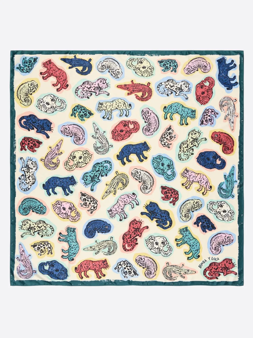 Shop Bimba Y Lola Jungle-print Scarf In Neutrals