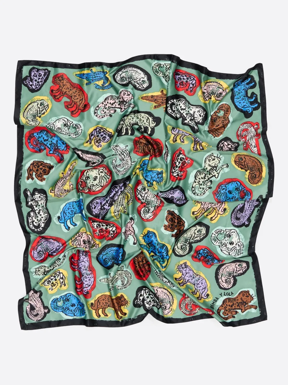 Shop Bimba Y Lola Jungle-print Scarf In Green