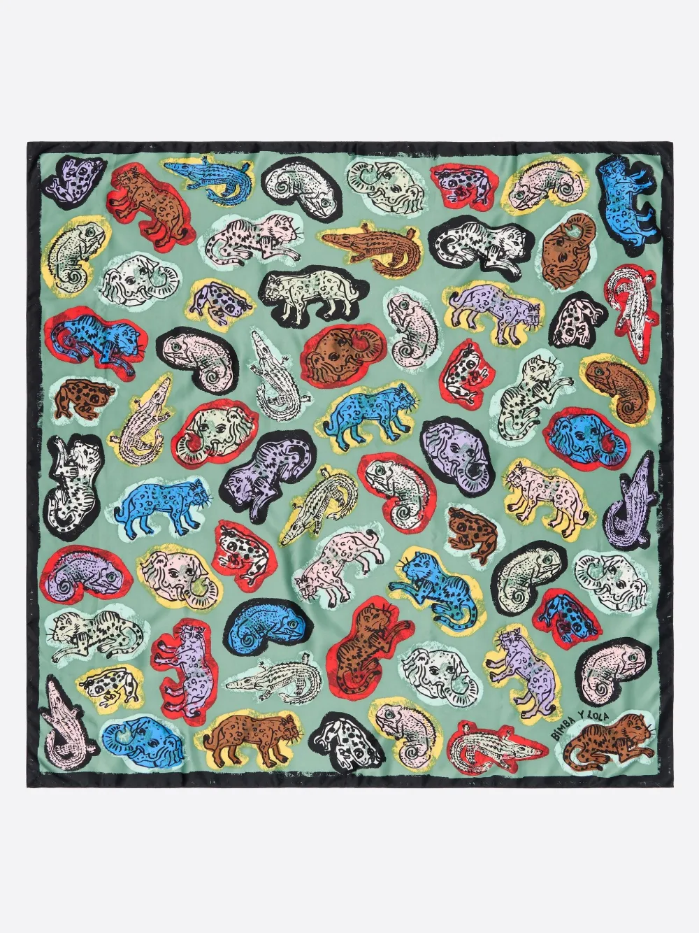 Shop Bimba Y Lola Jungle-print Scarf In Green