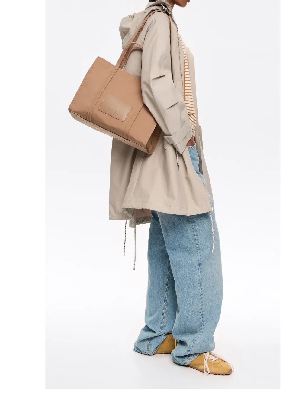 Bimba y Lola Leren shopper Beige
