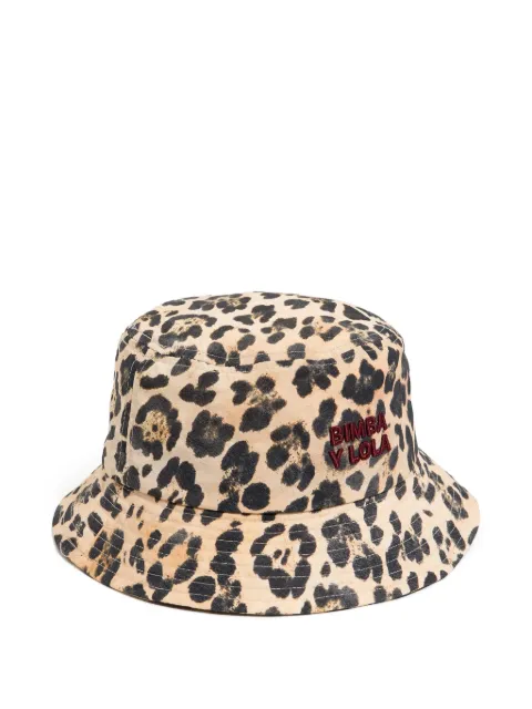 Bimba y Lola leopard-print bucket hat