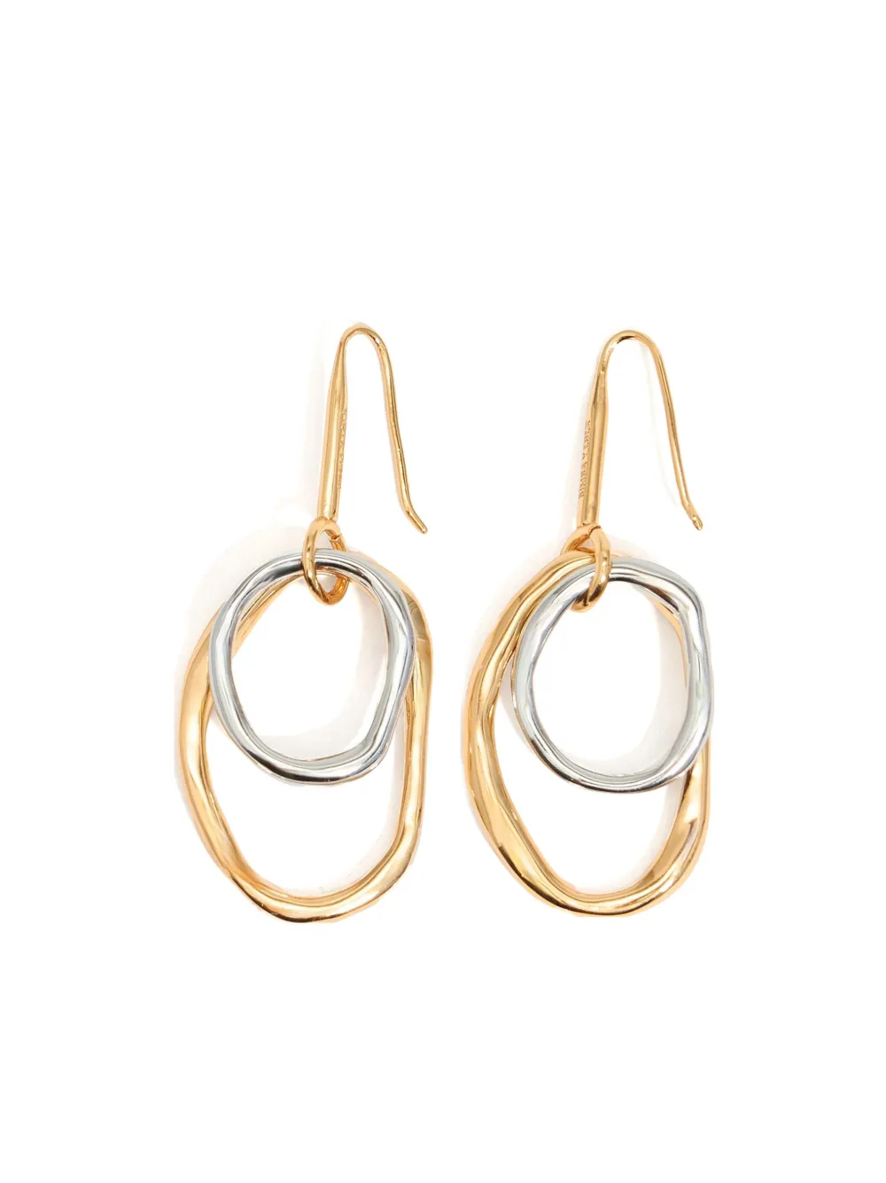 two-tone hoop earrings