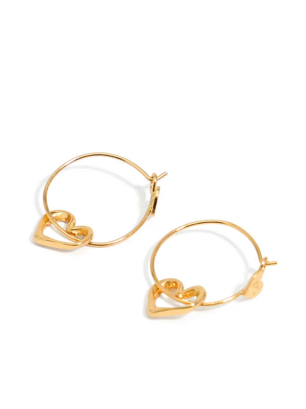 Bimba y Lola heart-charm hoop earrings | Image 2