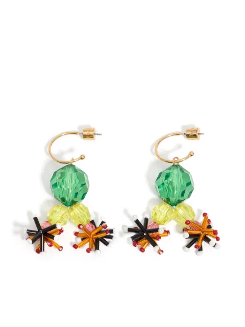 Bimba y Lola bead-embellished hoop earrings