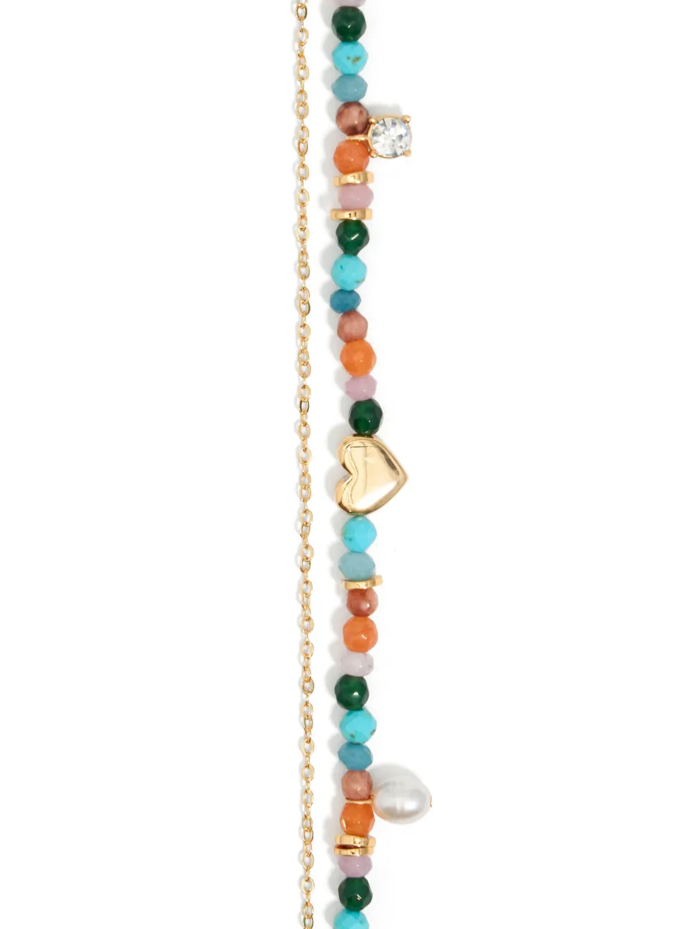 Bimba Y Lola Bead-embellished Necklace In Gold