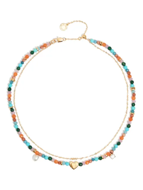 Bimba y Lola bead-embellished necklace