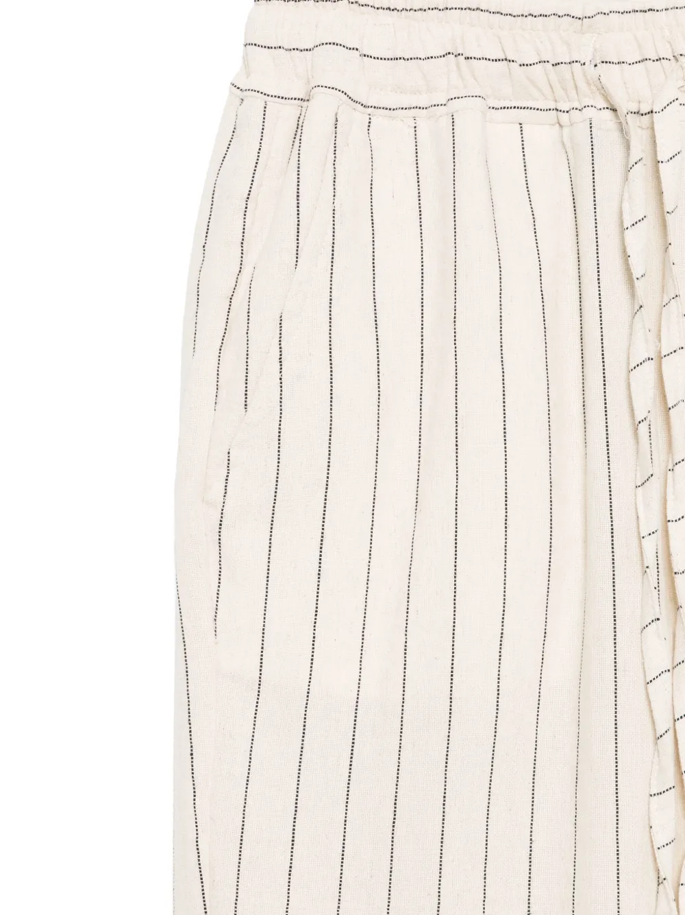 Drumohr Kids Gestreepte broek Beige