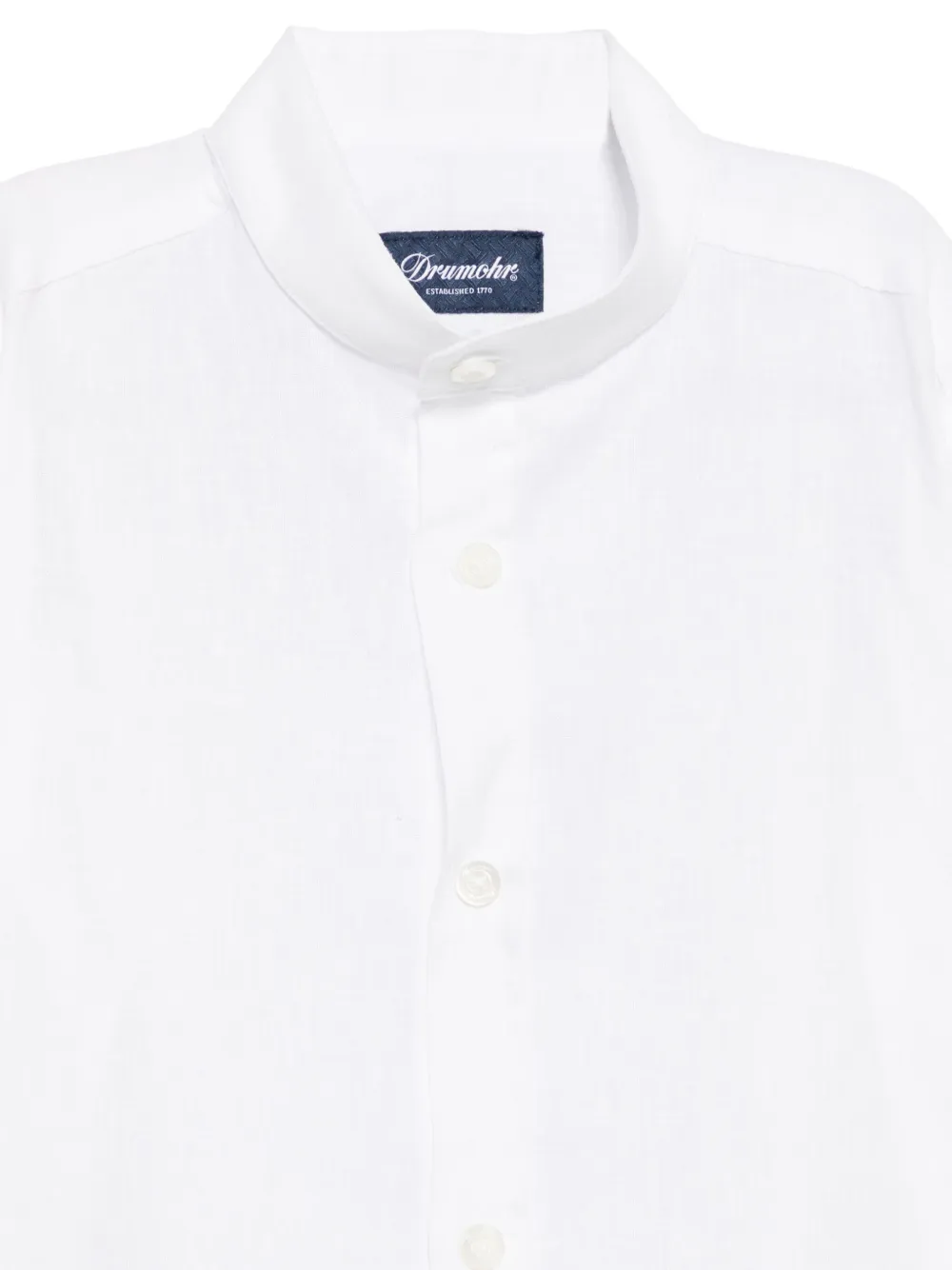 Drumohr Kids Shirt met opstaande kraag Wit