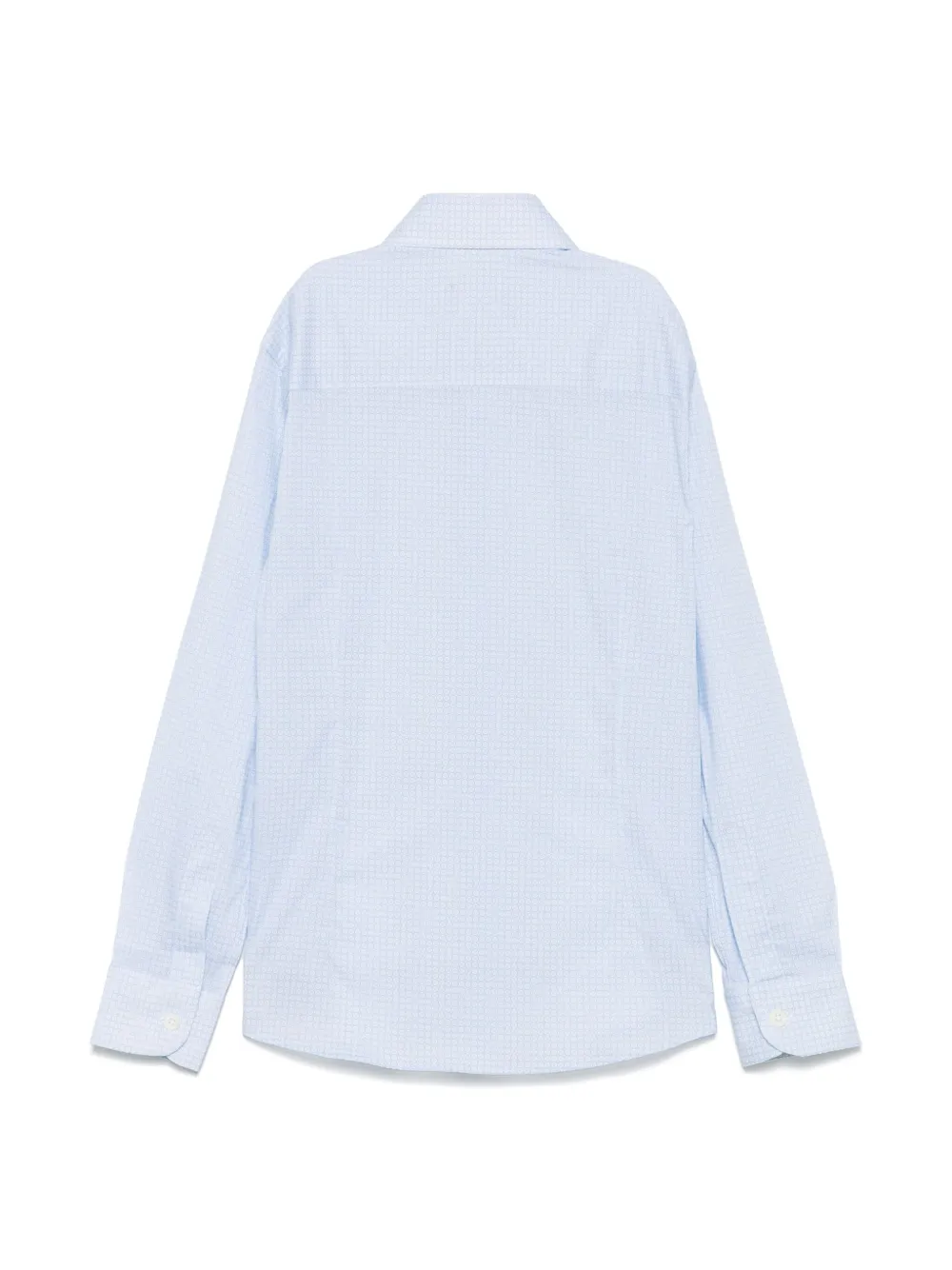 Drumohr Kids Shirt met micro-patroon - Blauw