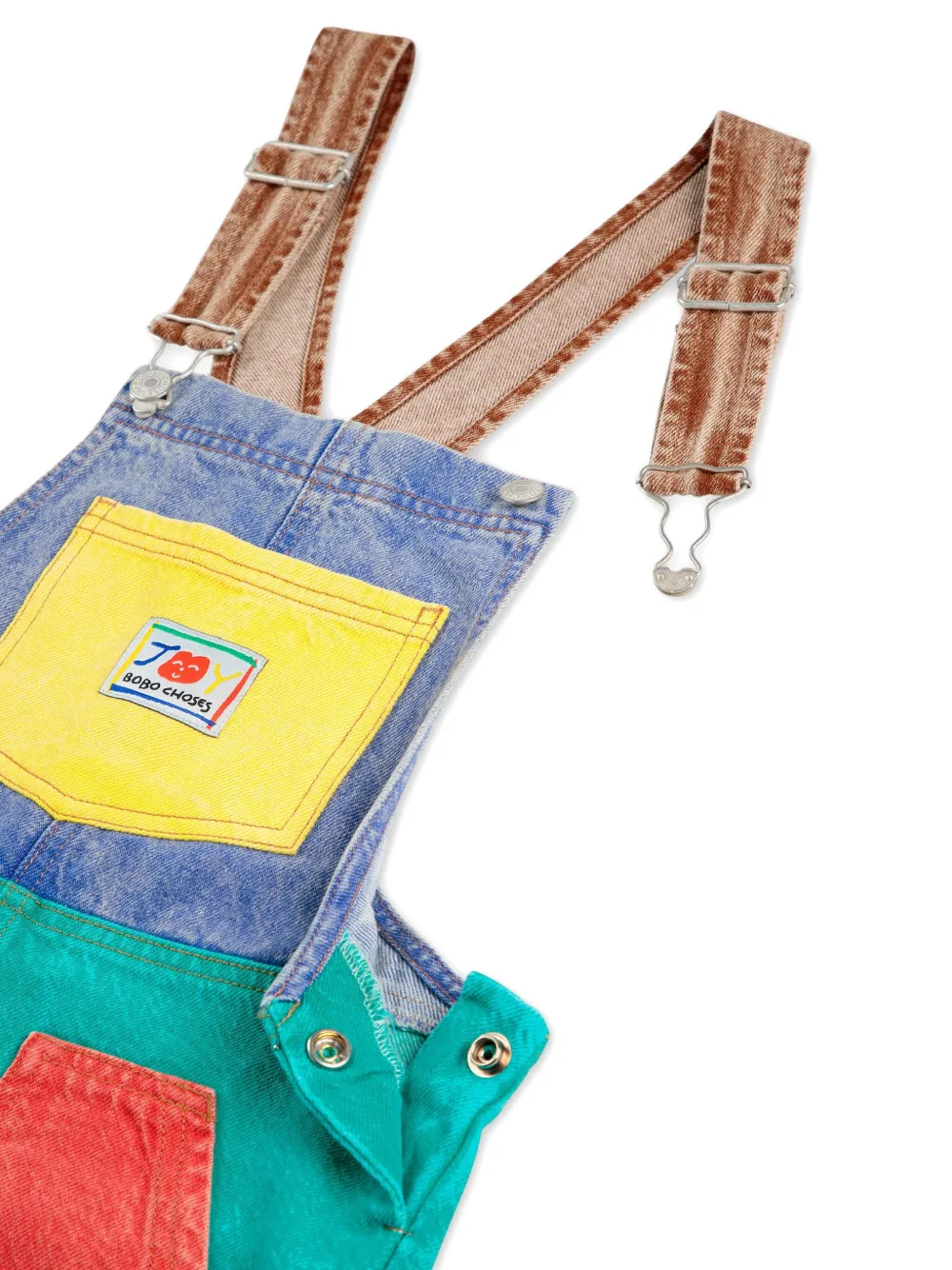 Bobo Choses Multicolor Dungarees For Kids In Blue