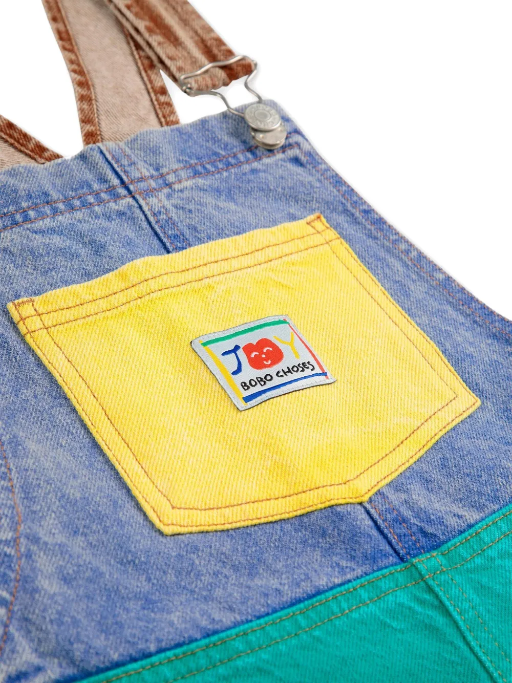 Bobo Choses Multicolor Dungarees For Kids In Blue
