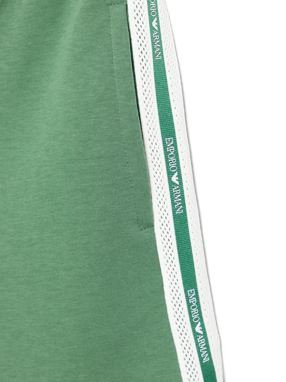 Emporio Armani Kids Shorts met gestreept detail Groen