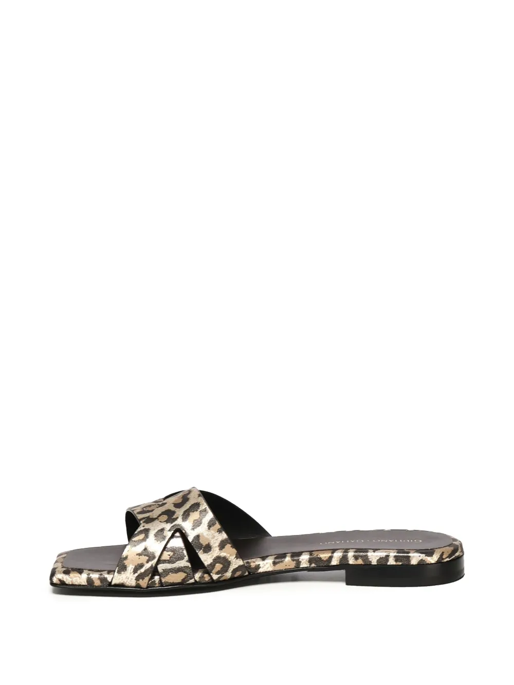 Giuliano Galiano leather slides Neutrals