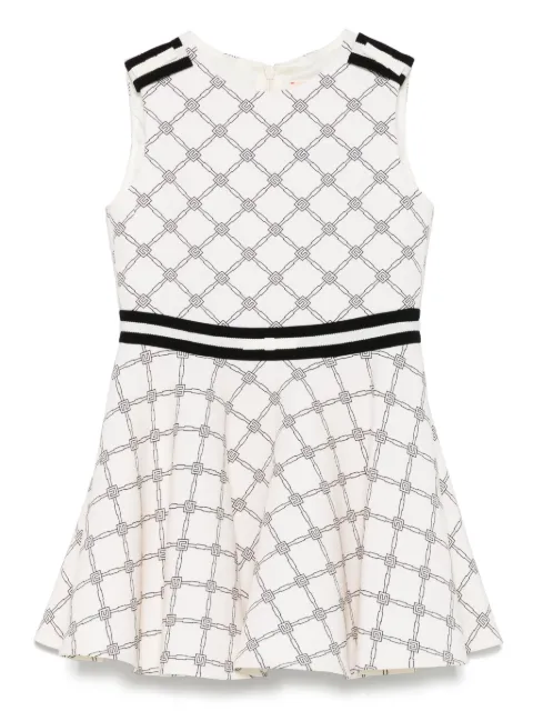 Elisabetta Franchi La Mia Bambina jacquard-logo dress