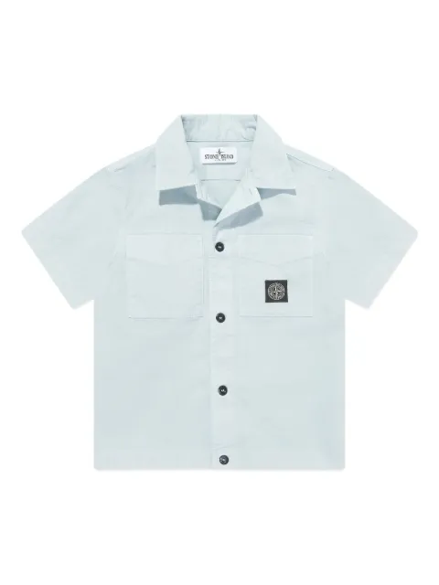 Stone Island Junior Camisa com patch de bússola