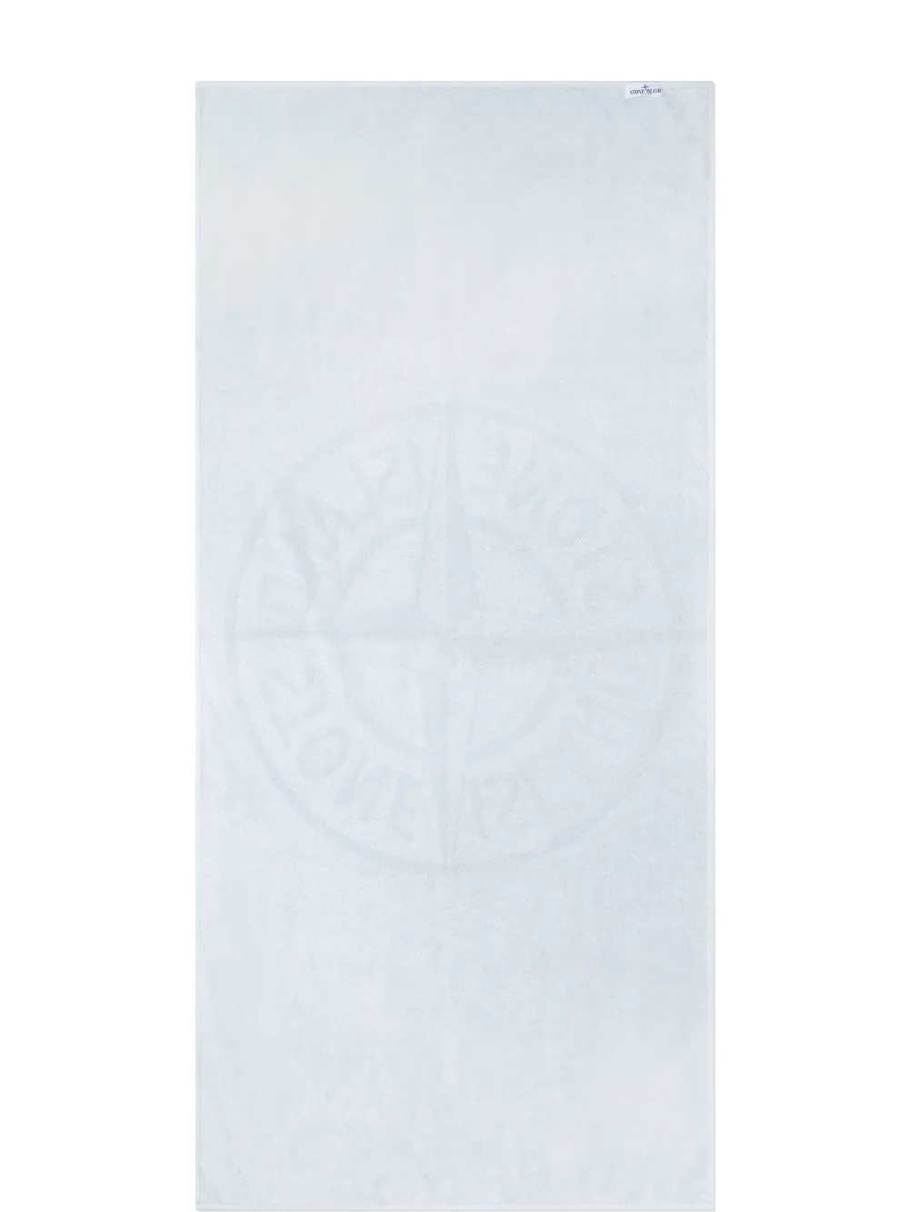 Shop Stone Island Junior Compass-motif Towel In 蓝色
